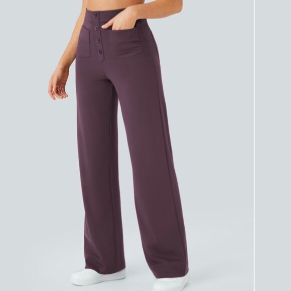 Casual stretchy straight leg pants - Picture 2 of 5